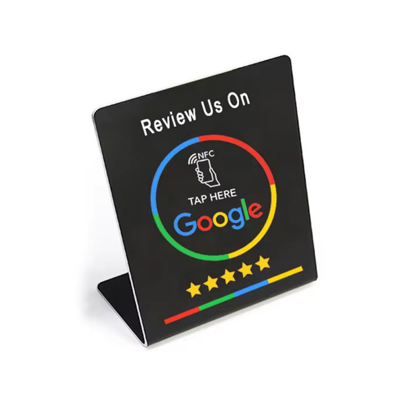 google-review-nfc-stand-black-